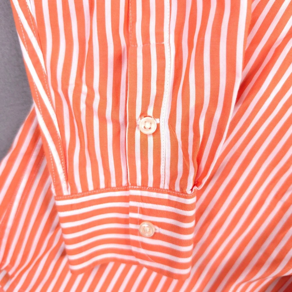 Ralph Lauren Orange & White Striped Button-Down Shirt